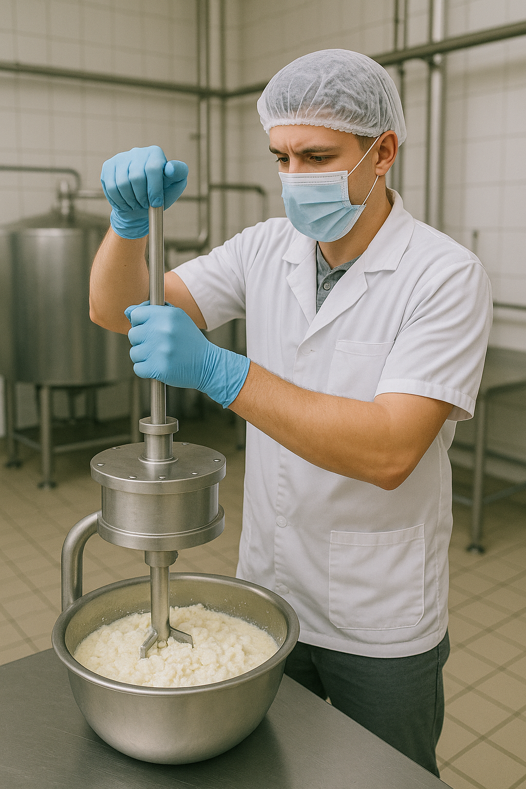 Churning butter